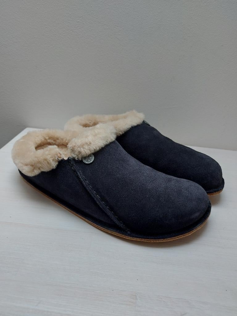 Birkenstock Zermatt premium sherling navy maat 38, Kleding | Dames, Schoenen, Blauw, Instappers, Ophalen of Verzenden, Zo goed als nieuw