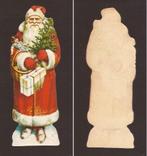 Kerstman 20 centimeter antiek poezieplaatje, Verzamelen, Poesieplaatjes, Ophalen of Verzenden