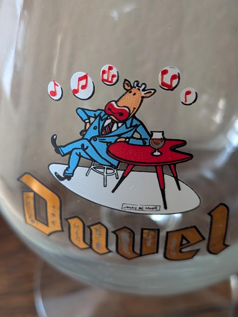 Duvel glas Kobe de koe jaar 2003, Verzamelen, Ophalen of Verzenden, Zo goed als nieuw, Glas of Glazen, Duvel