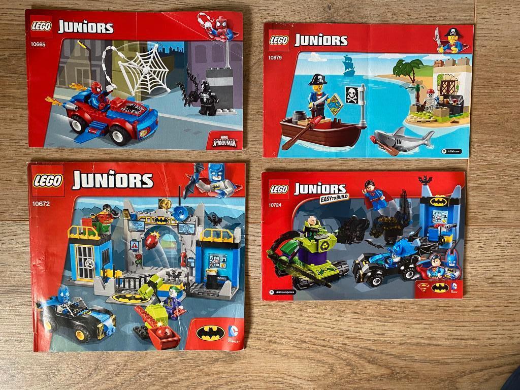 Lego Juniors sets 10665 10672 10679 10724 boekjes bouwinstr, Ophalen of Verzenden, Zo goed als nieuw, Losse stenen, Lego