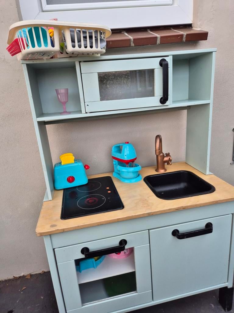 Ikea speelkeukentje met keuken spulletjes, Ophalen, Gebruikt