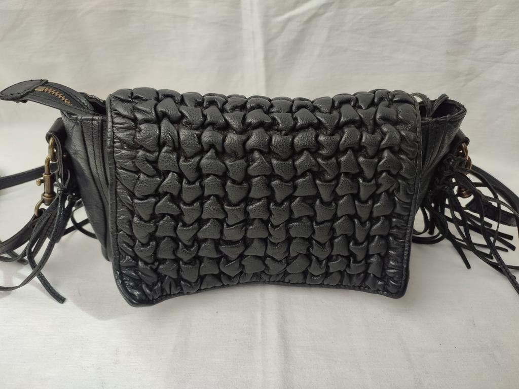 Liebeskind Berlin handtas leer zwart, Sieraden, Tassen en Uiterlijk, Tassen | Damestassen, Ophalen of Verzenden, Gebruikt, Zwart