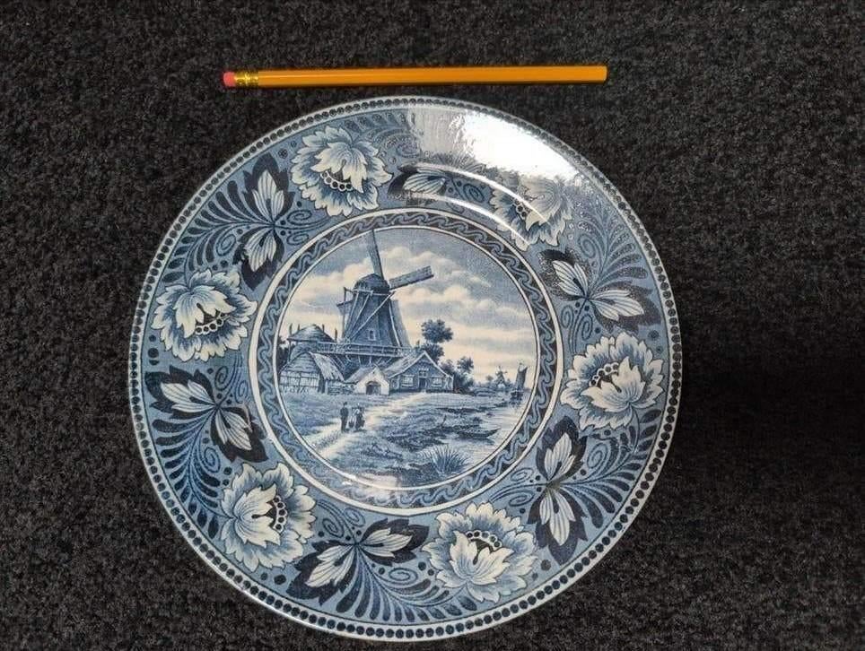 Delfts Blauw Bord Maestricht Hollandia Societe Ceramique, Ophalen of Verzenden