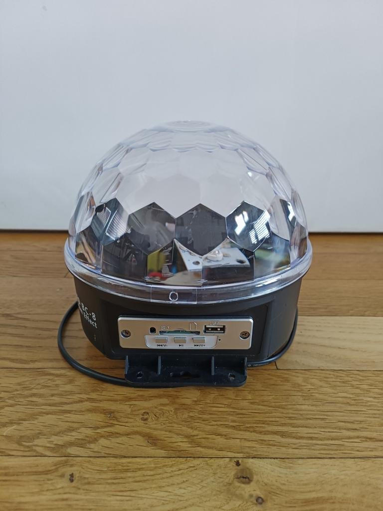 Discolamp met ingebouwde speaker en USB aansluiting, Ophalen of Verzenden, Zo goed als nieuw, Licht, Geluidgestuurd