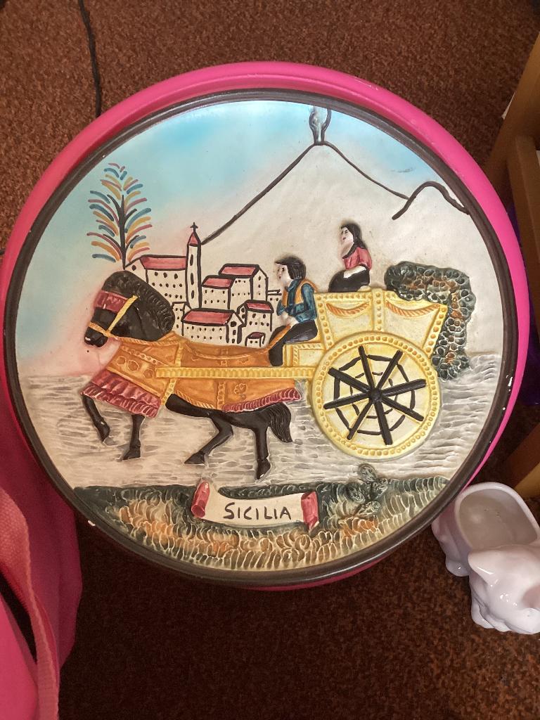 Schilderij sicilia, Ophalen