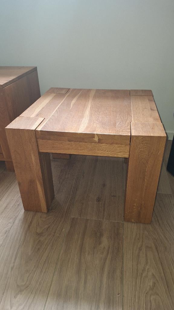 salontafels licht eiken, Ophalen, Gebruikt, 50 tot 100 cm, 50 tot 100 cm