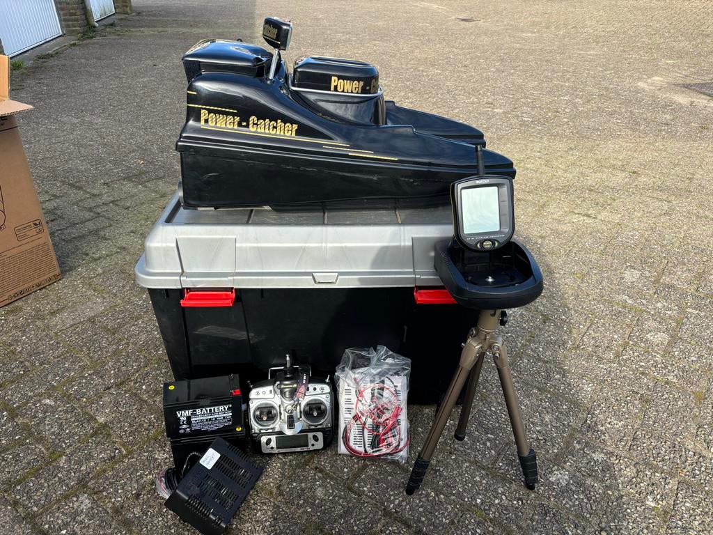 Powercatcher voerboot compleet met fishfinder en accessoires, Ophalen, Gebruikt, Overige typen