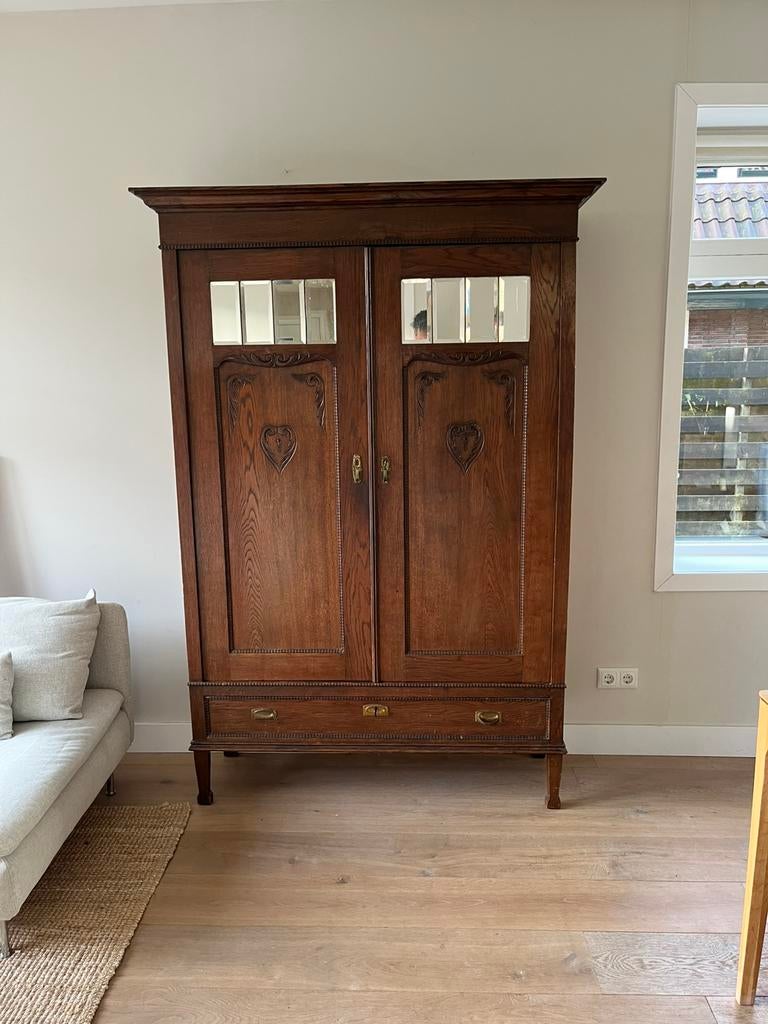 Demontabele kast met spiegels antiek, Huis en Inrichting, Ophalen