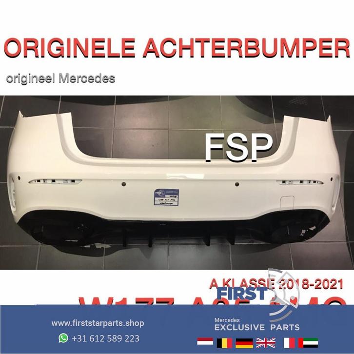 W177 A35 AMG ACHTERBUMPER WIT + DIFFUSER Mercedes A Klasse 3, Auto-onderdelen, Carrosserie en Plaatwerk, Bumper, Mercedes-Benz