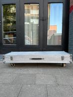 SALE: vintage flightcase, salontafel, aluminium en op wielen, Ophalen, Minder dan 50 cm, Gebruikt, 100 tot 150 cm