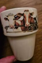 Beker met koeienprint, Keramiek, Overige typen, Ophalen of Verzenden, Zo goed als nieuw