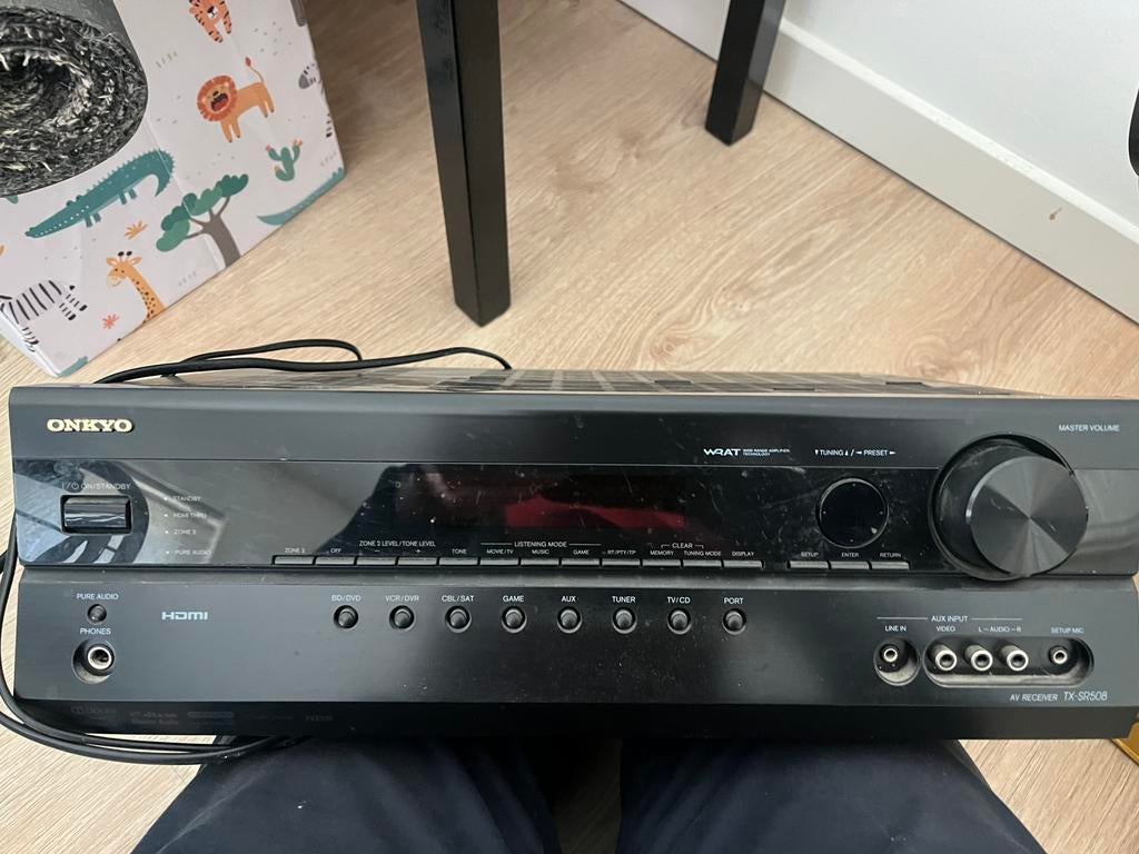 Onkyo vetsterker TX-SR508, Audio, Tv en Foto, Versterkers en Receivers, Ophalen of Verzenden, Zo goed als nieuw, 60 tot 120 watt
