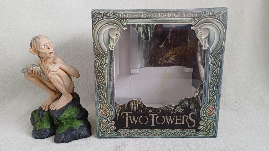 WETA/Sideshow LOTR Smeagol en Minas Tirith, Ophalen of Verzenden, Zo goed als nieuw, Beeldje of Buste