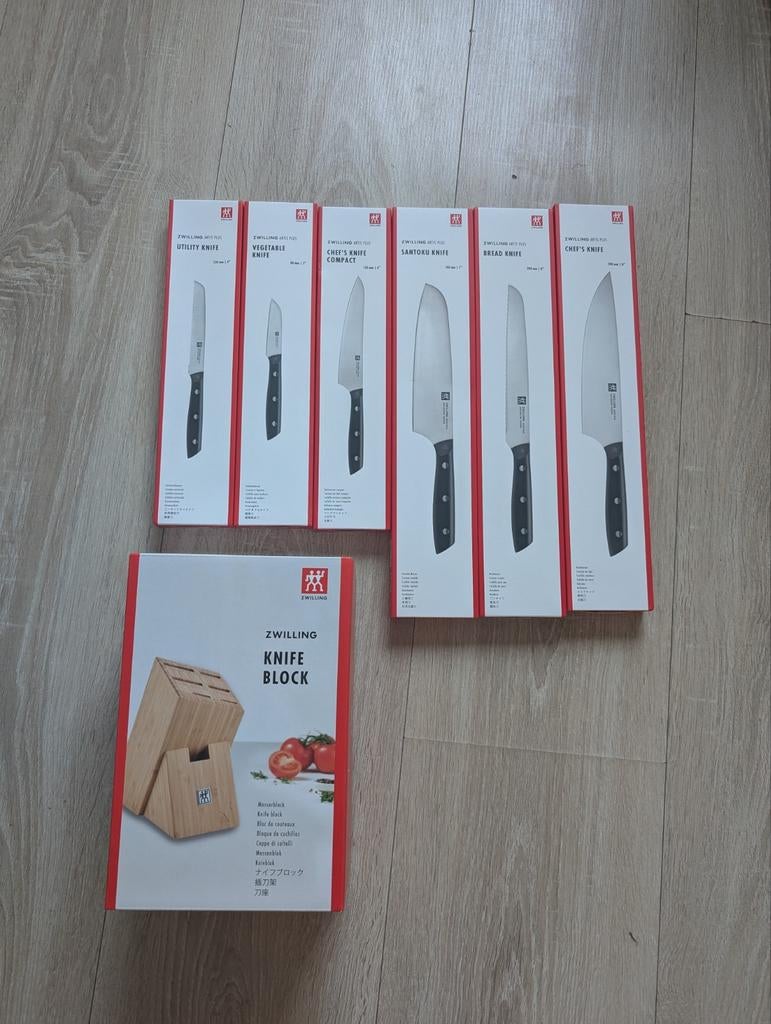 Nieuwe Zwilling 7-delige messenset met messenblok, Overige typen, Ophalen of Verzenden, Nieuw, Overige merken