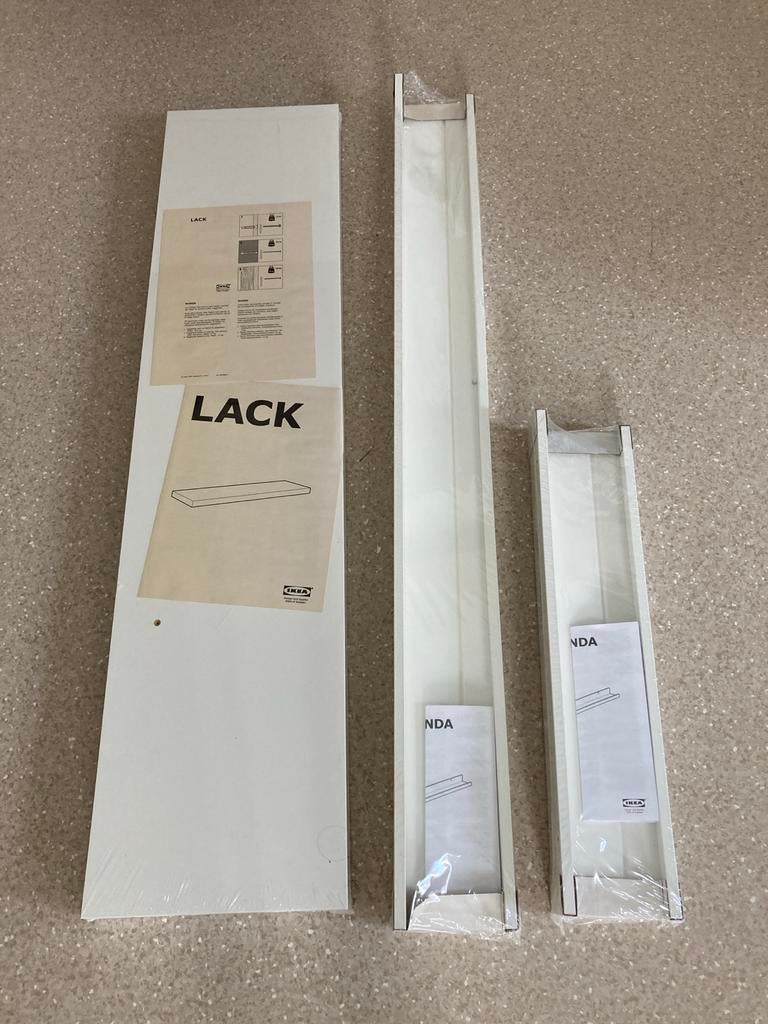 IKEA LACK wandplank en 2x IKEA LERANDA plankdragers, Ophalen of Verzenden, Nieuw