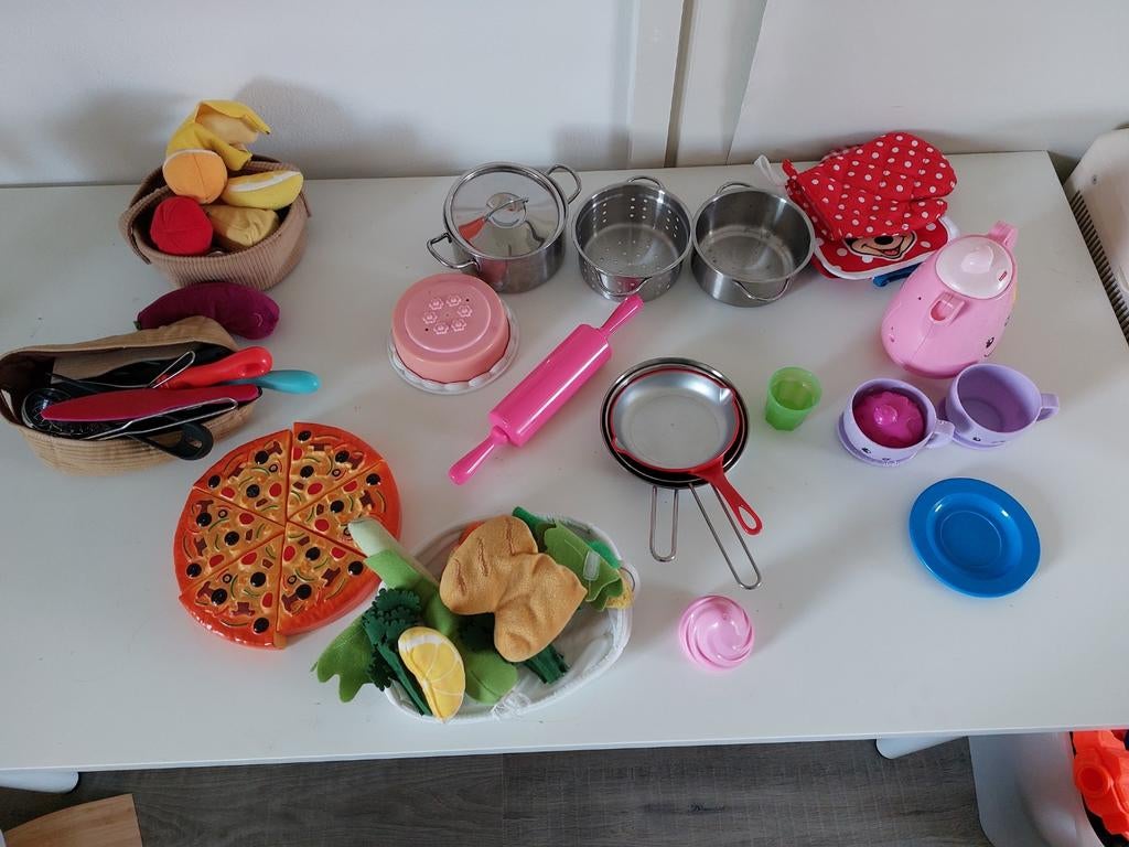Grote speelgoedkeuken set met accessoires, Ophalen of Verzenden, Gebruikt, Jongen of Meisje