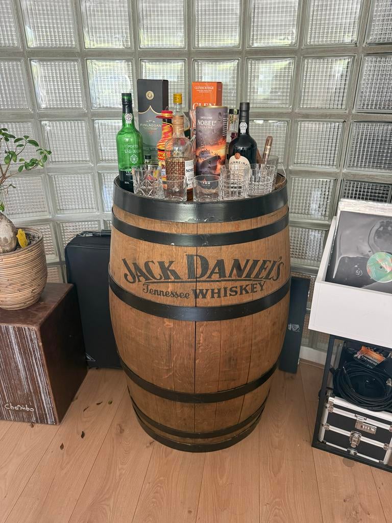 Jack Daniel's Whiskey Vat, Ophalen, Hout, Gebruikt, Bruin