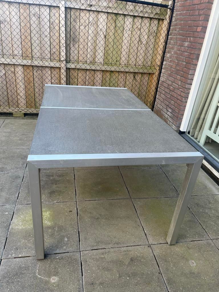 Tuintafel van natuursteen gratis!, Ophalen, Gebruikt, Rechthoekig, Overige materialen