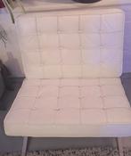 Barcelona Chair Replica - Wit, Huis en Inrichting, Ophalen, Gebruikt, Wit, Leer