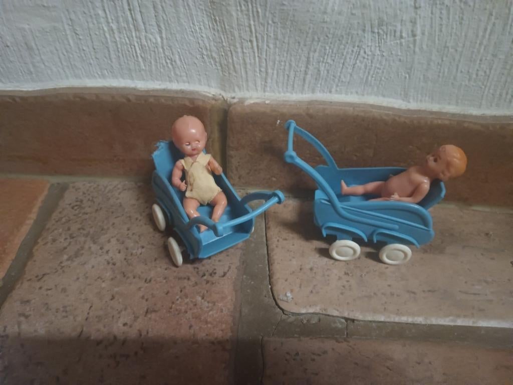 Vintage poppenspeelset, Ophalen, Gebruikt, Poppenhuis