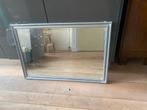Decoratieve klassieke Spiegel met lijst zilver 91 x61 facet, Ophalen, Gebruikt, Minder dan 100 cm, Rechthoekig