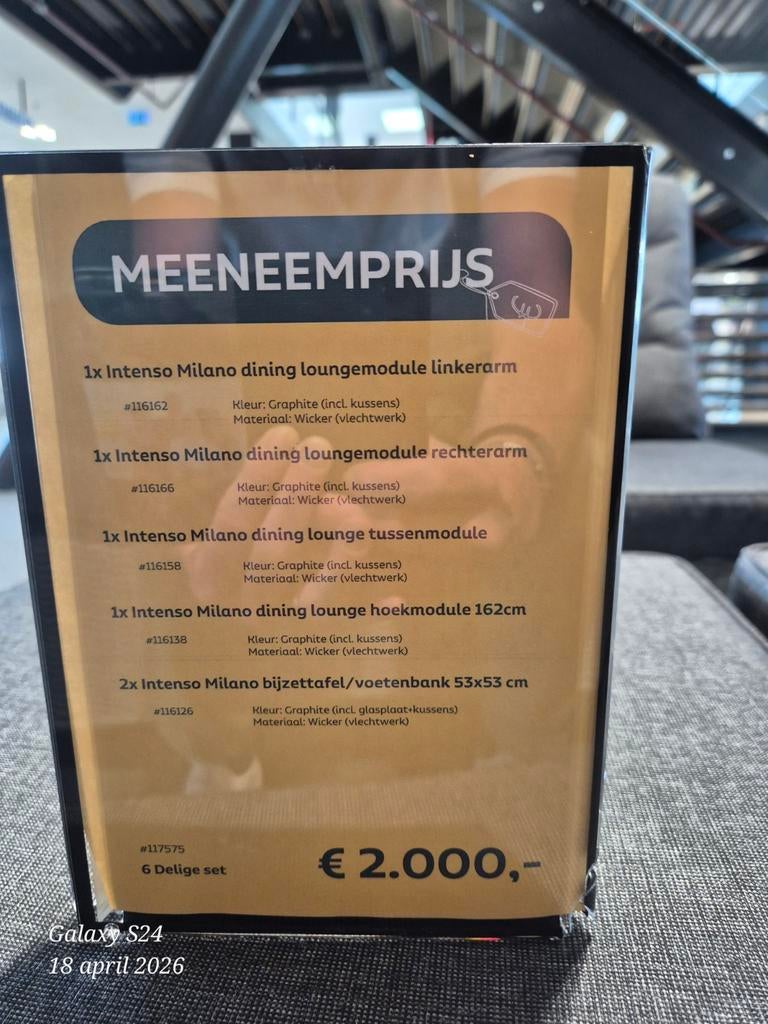 Intenso Milano Dining Loungeset Kees Smit - Nieuw, Tuin en Terras, Tuinsets en Loungesets, Nieuw, Loungeset, Wicker, Meer dan 8 zitplaatsen