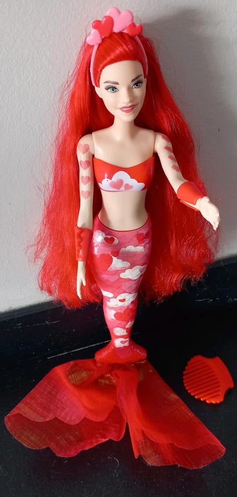 Barbie Mattel Zeemeermin met afneembare staartvin, Kinderen en Baby's, Speelgoed | Poppen, Ophalen of Verzenden, Zo goed als nieuw