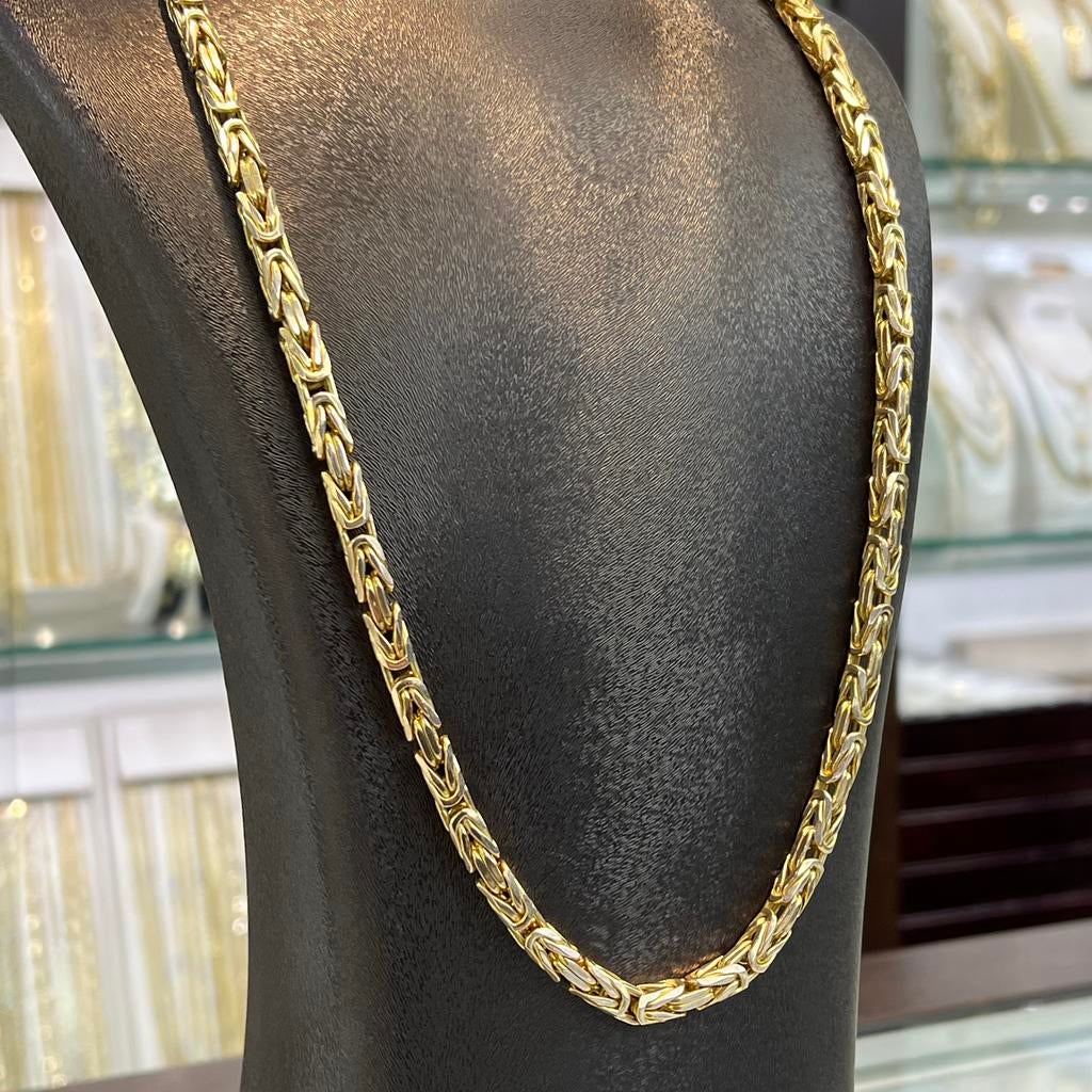 14k gouden koningsketting massief schakel 14 karaat, Sieraden, Tassen en Uiterlijk, Kettingen, Ophalen of Verzenden, Zo goed als nieuw