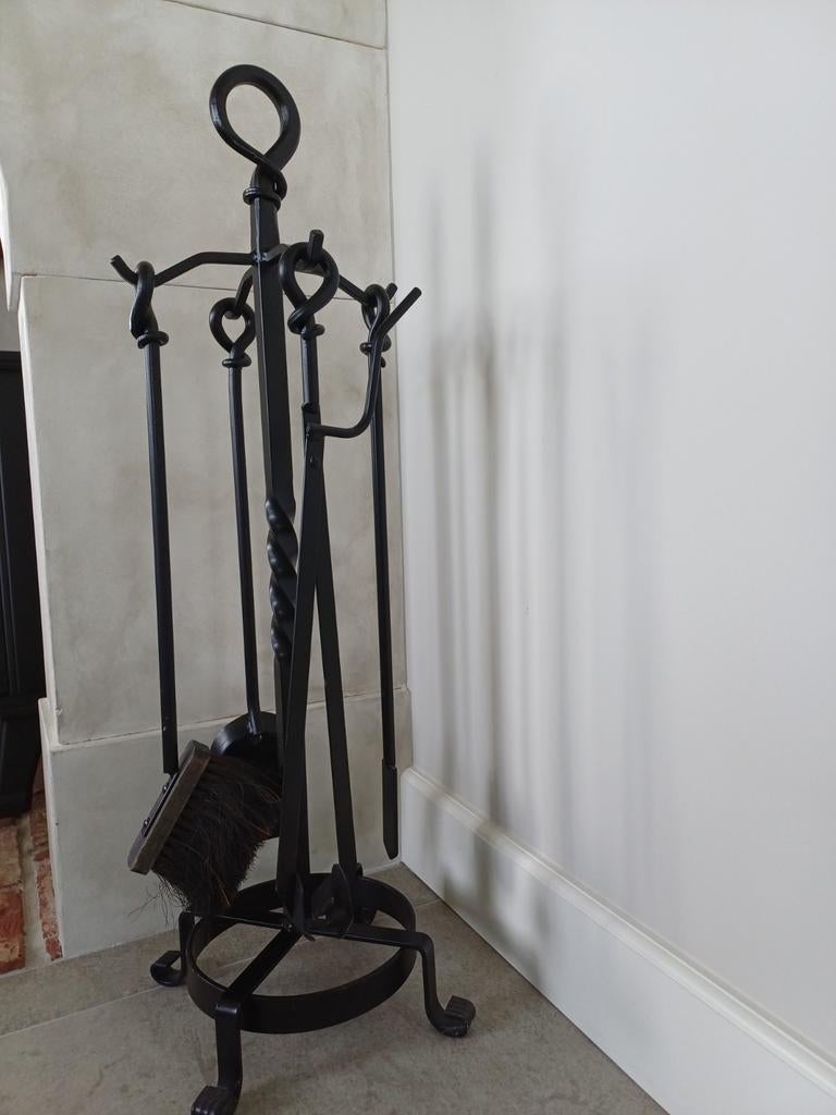 Gietijzeren haardset, Ophalen, Zo goed als nieuw, Vrijstaande haard, Houthaard
