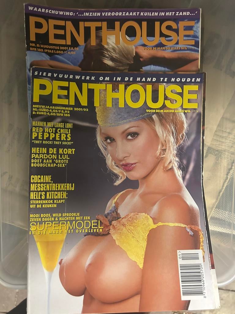 12 penthouse tijdschriften jaren 2001-2003, Verzamelen, Ophalen of Verzenden, 1980 tot heden, Tijdschrift
