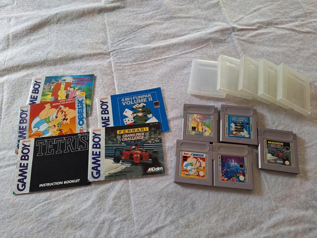 Gameboy classic spellen 5x incl. Boekjes en hoesjes, Spelcomputers en Games, Games | Nintendo NES, Overige genres, 1 speler, Ophalen of Verzenden