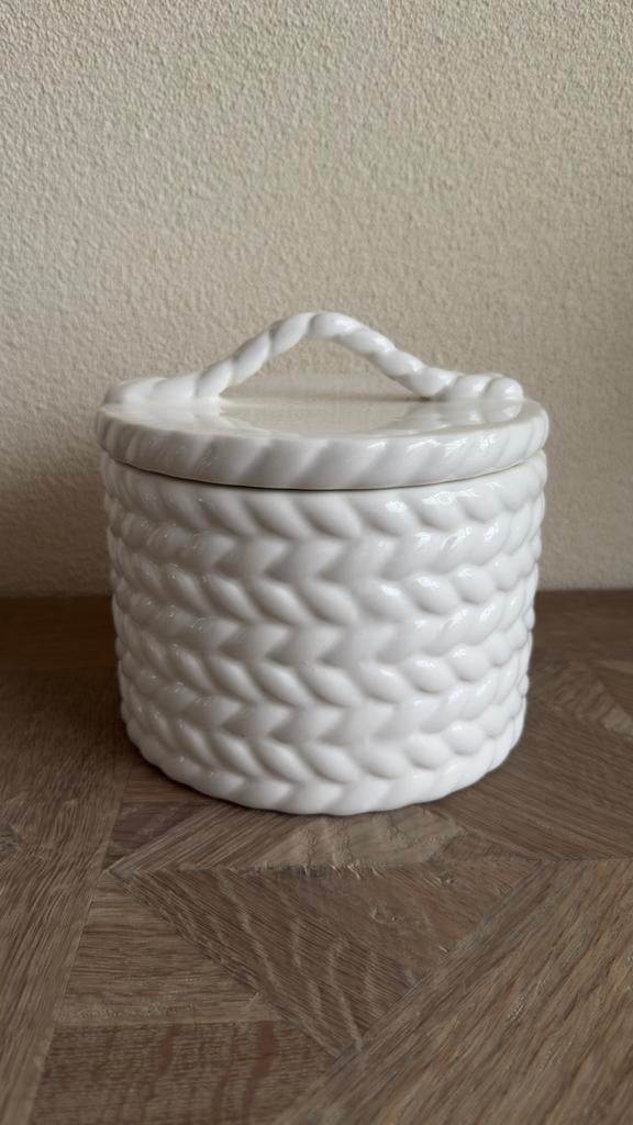 Riviera maison lillehammer voorraadpot, Ophalen, Zo goed als nieuw, Rechthoekig, Riet