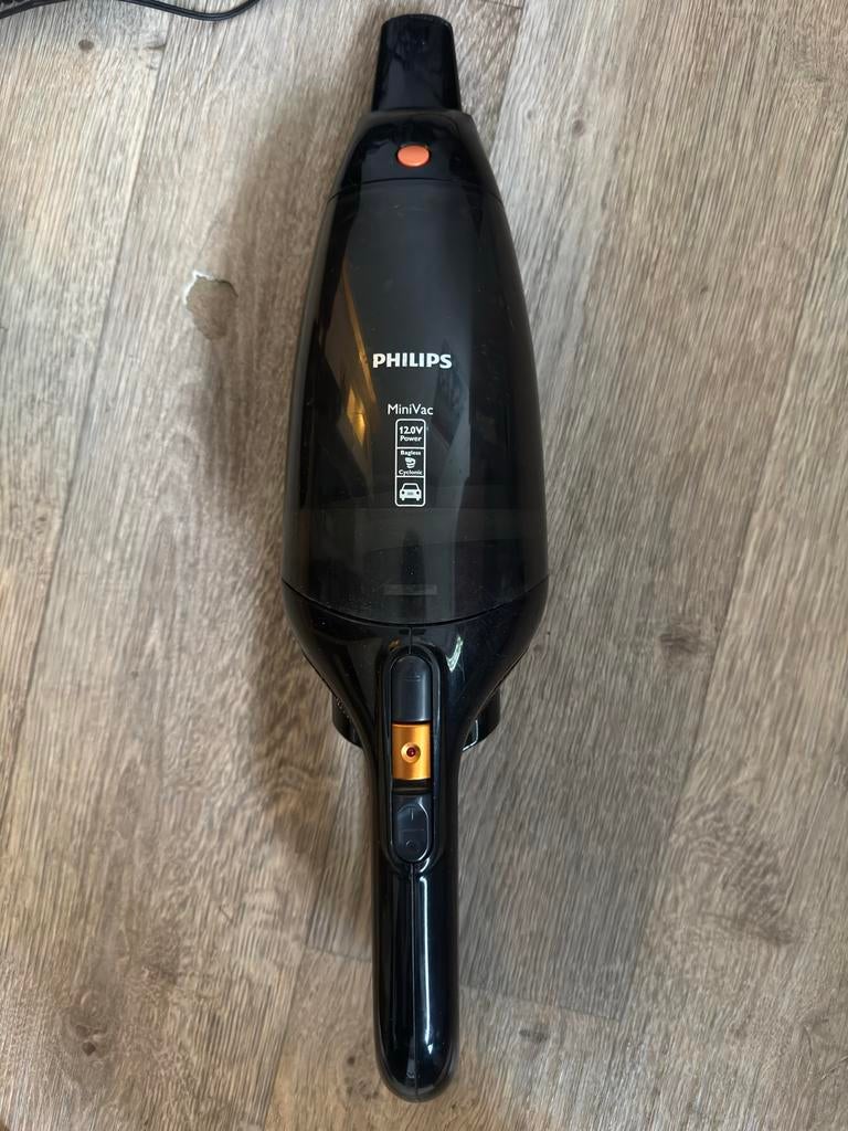 Philips MiniVac 12V Kruimeldief, Witgoed en Apparatuur, Stofzuigers, Gebruikt, Kruimeldief, Reservoir, Ophalen of Verzenden