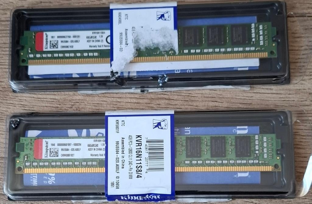 Kingston DDR3 (2x4GB) Desktop geheugen, Computers en Software, RAM geheugen, 8 GB, DDR3, Ophalen of Verzenden, Zo goed als nieuw