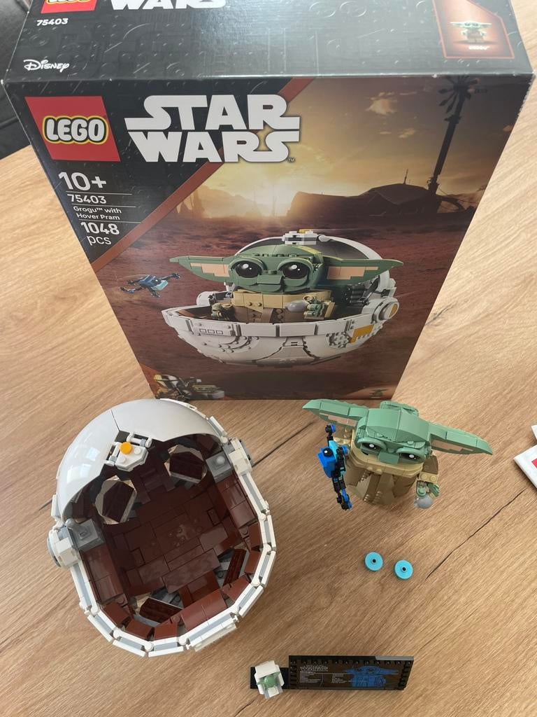 Grogu with Hover Pram LEGO 75403 1048 pcs, Ophalen of Verzenden, Zo goed als nieuw, Actiefiguurtje