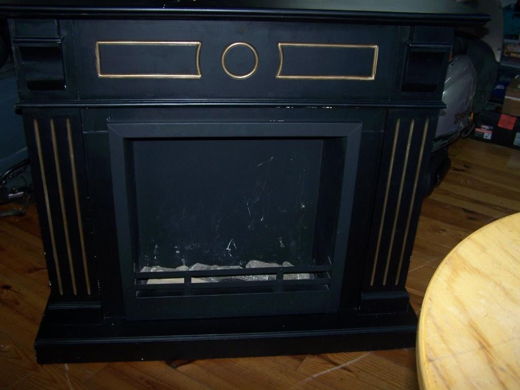 schouw , mdf schouw , schouw met inbouw decoratief kachel, Ophalen, Gebruikt