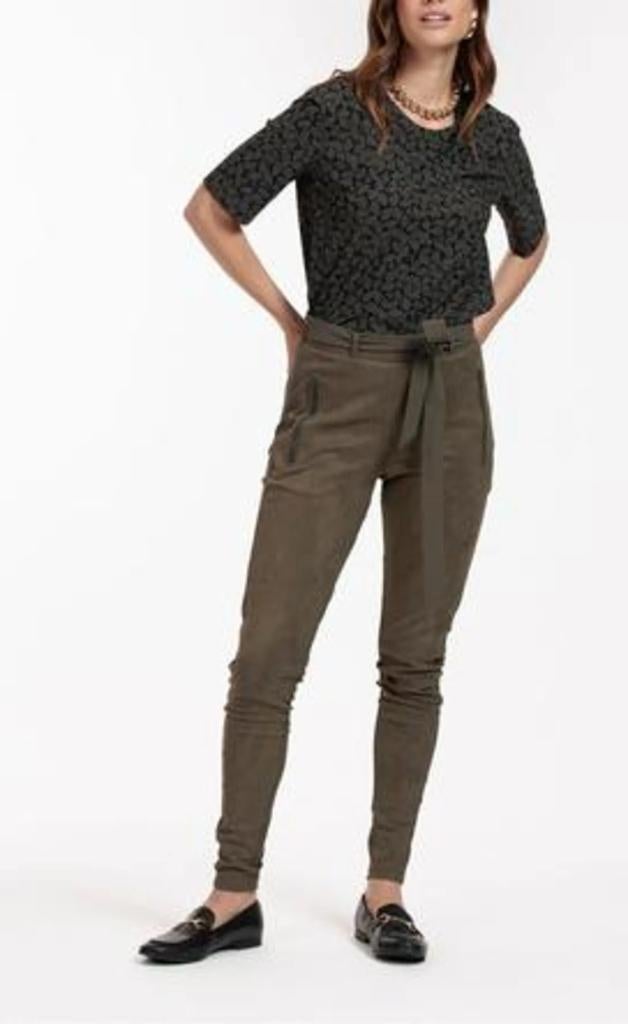 Studio Anneloes - Margot faux suede trousers - new army, Studio Anneloes, Verzenden, Maat 42/44 (L), Zo goed als nieuw