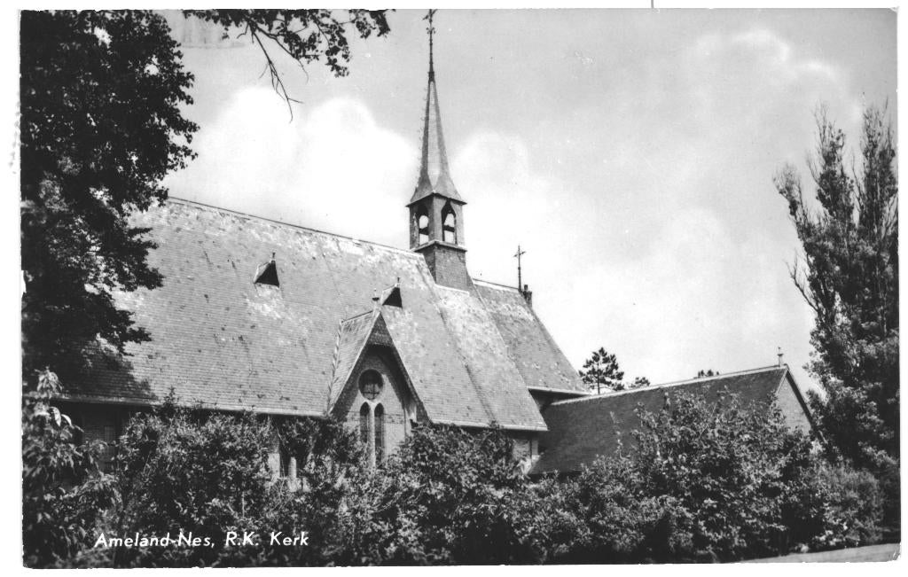 967231 Ameland Nes RK Kerk  jan 1967 Waddeneilanden Gelopen, Verzamelen, Ansichtkaarten | Nederland, Ophalen of Verzenden, 1960 tot 1980