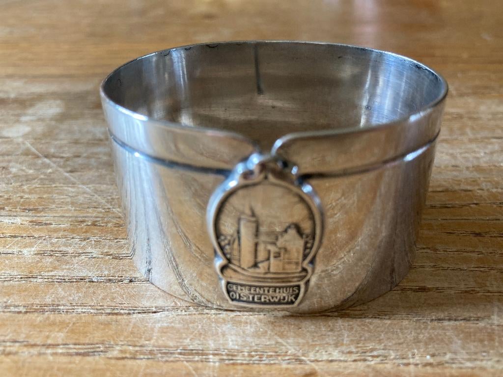 Verzilverde servetring Sola M100 Gemeentehuis Oisterwijk, Ophalen of Verzenden