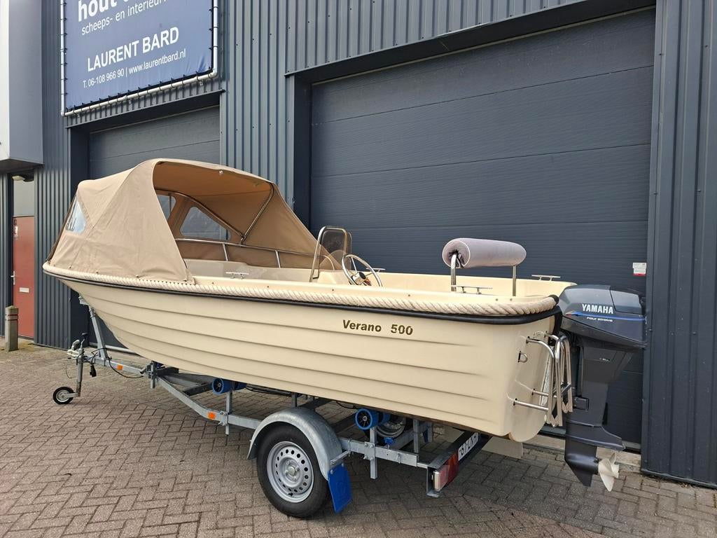 Prachtige Verano 500 + Yamaha 9,9PK  *NIEUWE BUISKAP*, Watersport en Boten, Tot 10 pk, Ophalen of Verzenden, 3 tot 6 meter, Buitenboordmotor