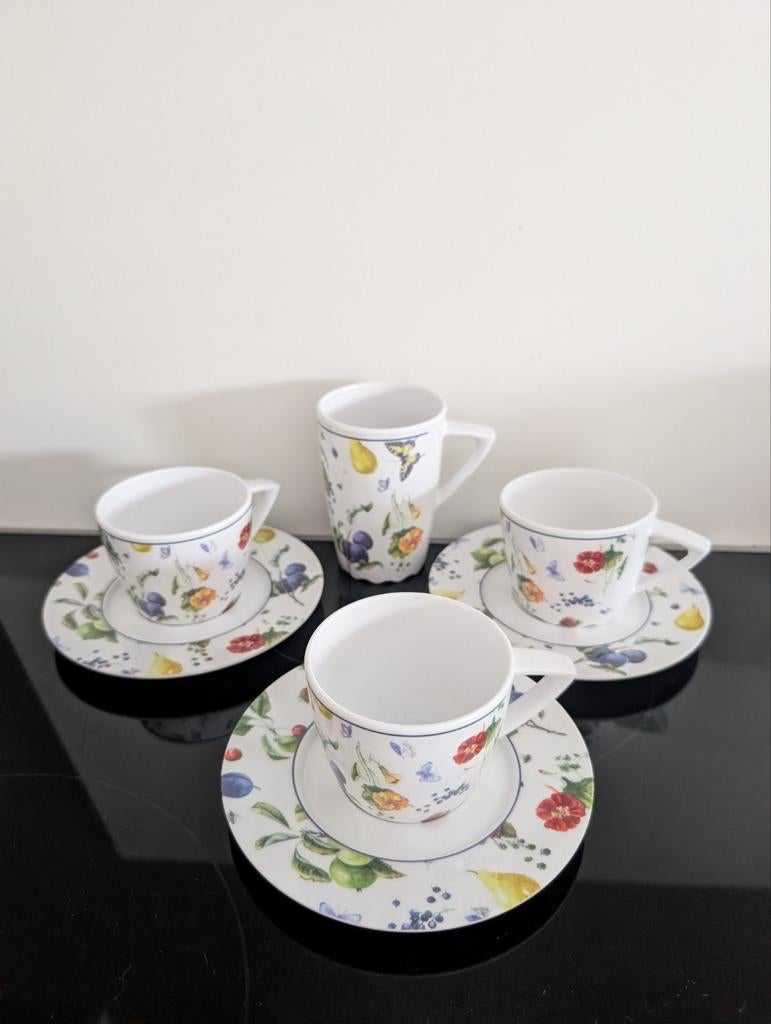 Mepal kop en schotel, beker Janneke Brinkman, Ophalen of Verzenden, Overige materialen, Overige stijlen, Kop(pen) en/of Schotel(s)