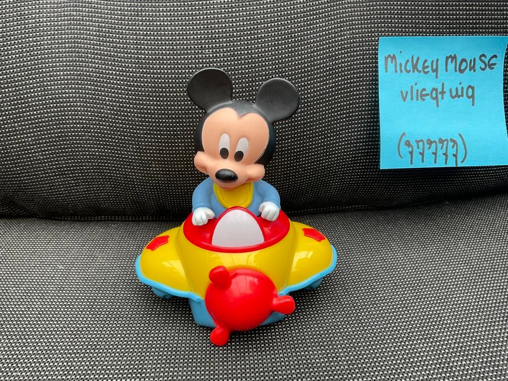 Zgan, niet kapot, geluid werkt, Mickey Mouse vliegtuig, Verzamelen, Disney, Ophalen, Mickey Mouse, Zo goed als nieuw, Beeldje of Figuurtje