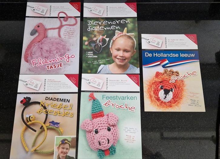Haakpatronen: CuteDutch oa haarbanden, Hobby en Vrije tijd, Breien en Haken, Nieuw, Haken, Patroon of Boek, Ophalen of Verzenden