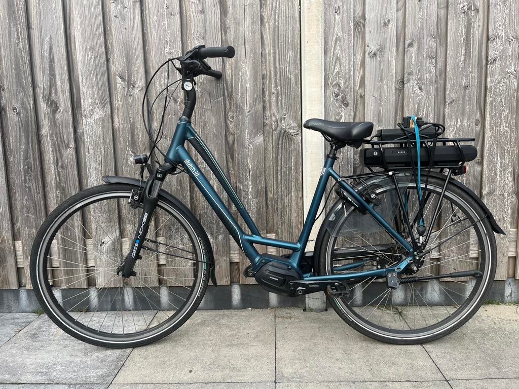 Elektrische fiets Dutch id middenmoter, Zo goed als nieuw, 51 tot 55 cm, 50 km per accu of meer, Ophalen