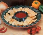 Chip en dip schaal borrelhapjes tortilla chips Mexicaans, Schaal, Rond, Ophalen of Verzenden, Zo goed als nieuw