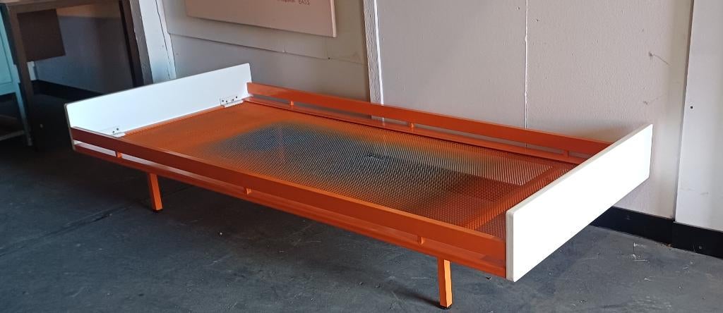 Bed 1-persoonsbed spiraalbodem stevig zwaar 190x80cm oranje, Kinderen en Baby's, Kinderkamer | Bedden, Ophalen, 70 tot 85 cm, Zo goed als nieuw