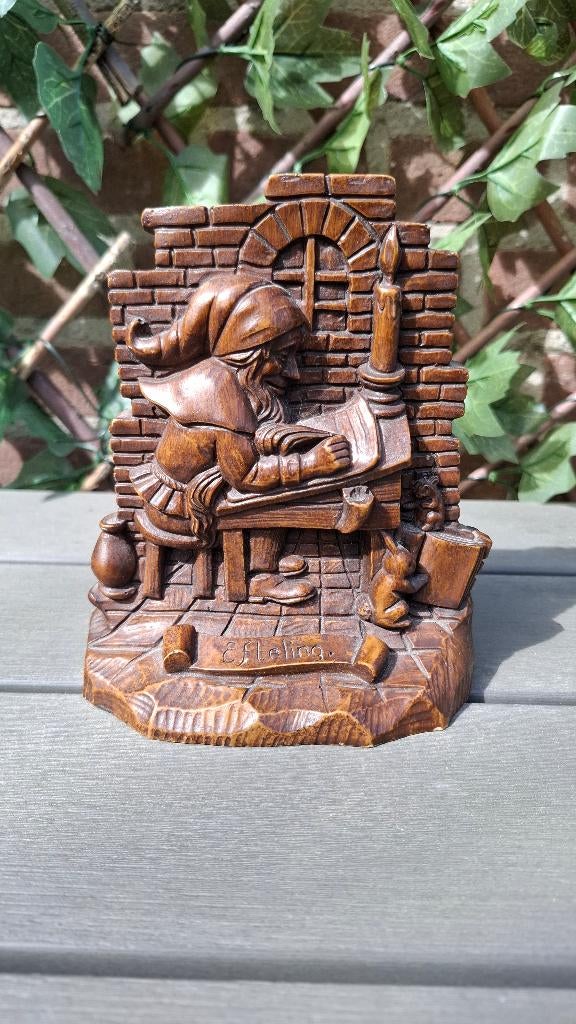 Efteling schrijfkabouter beeld boekensteun, Ophalen, Zo goed als nieuw, Beeldje of Poppetje