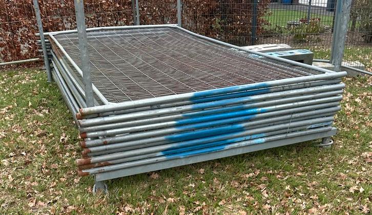 10 Bouwhekken met 7 blokken, Doe-het-zelf en Verbouw, Steigers, Gebruikt, Overige typen, Minder dan 2 meter, Ophalen