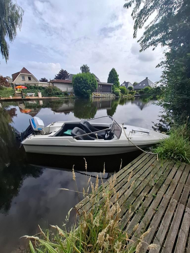 Fletcher arrow speedboot met tomos 9.9, Watersport en Boten, Ophalen, Zo goed als nieuw, Minder dan 70 pk, 3 tot 6 meter