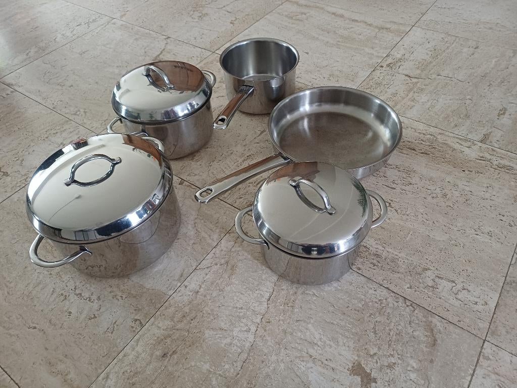 BK Pannenset 5-delig, Huis en Inrichting, Keuken | Potten en Pannen, Gebruikt, Keramische plaat, Pannenset, Ophalen of Verzenden